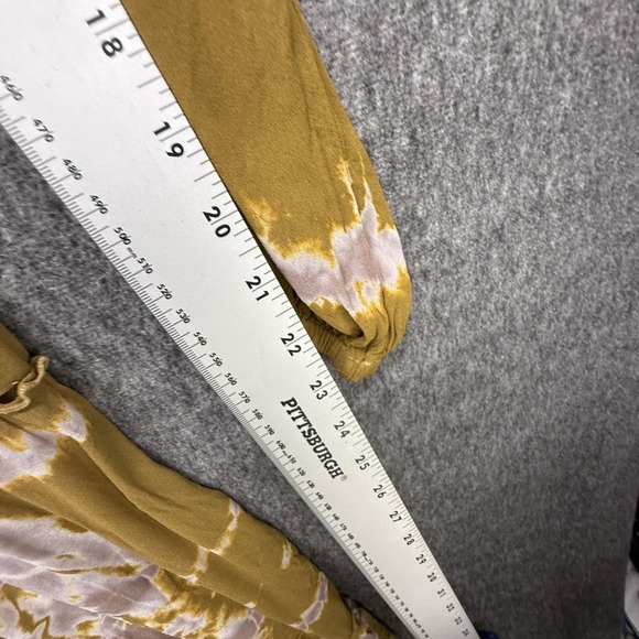 Young Fabulous & Broke Dress Womens XS Olive Lavender Tie Dye Boho Tiered Maxi - Picture 9 of 12